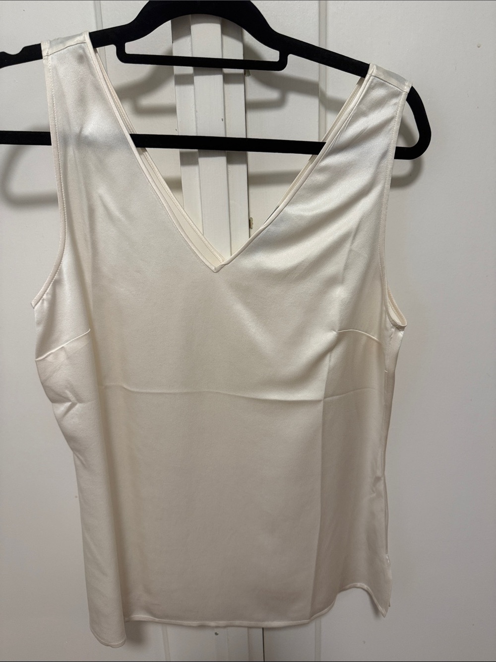 Ravella Silk Ivory V-Neck Blouse